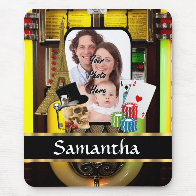 Personalized gambler mouse pad (Front)