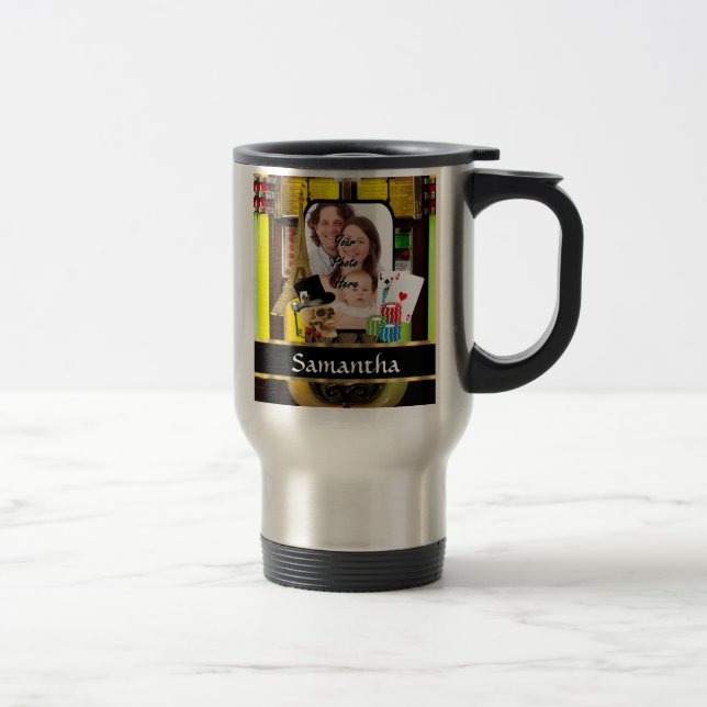 Personalized gambler travel mug (Right)