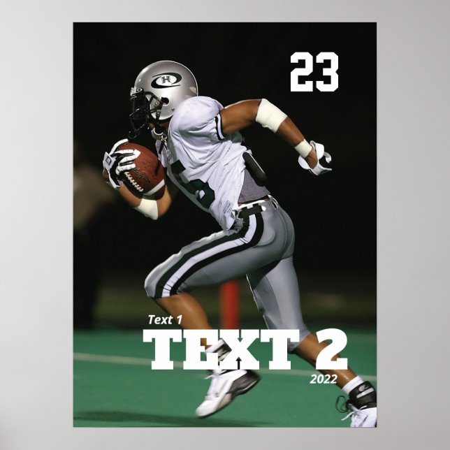 Personalized Game Day Football Poster (Front)