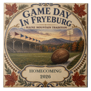 Personalized Game Day in Fryeburg Maine Alumni Tile