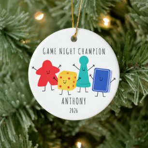 Personalized Game Night Champion Ornament