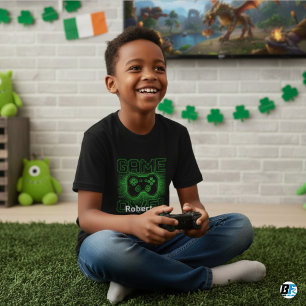 Personalized Game Over St. Patrick's Day Gamer T-Shirt