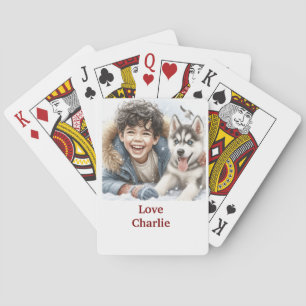 Personalized Game with Name – Cute dog Playing Cards