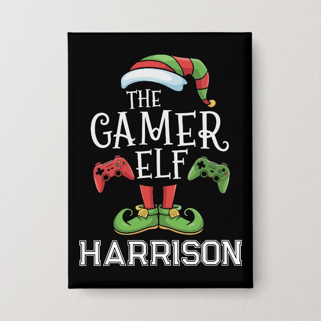 Personalized Gamer Elf Christmas Video Gaming  (Front)