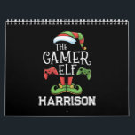 Personalized Gamer Elf Christmas Video Gaming  Calendar<br><div class="desc">Gamer Elf Matching Family Christmas Video Gaming Elf</div>
