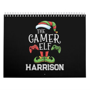 Personalized Gamer Elf Christmas Video Gaming Calendar
