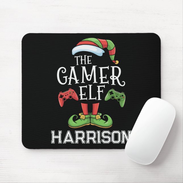 Personalized Gamer Elf Christmas Video Gaming  Mouse Pad (With Mouse)