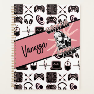 Personalized Gamer Girl   Gaming  Planner