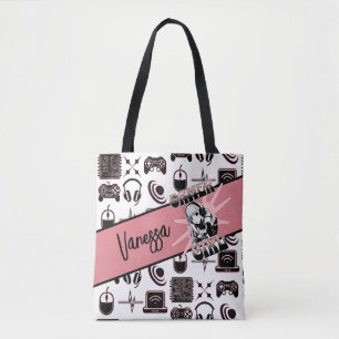 Personalized Gamer Girl   Gaming  Tote Bag