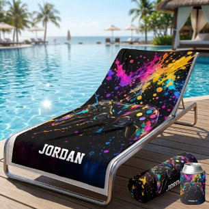 Personalized Gaming Beach Towel