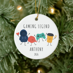 Personalized Gaming Legend Christmas Ornament