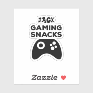 Personalized Gaming Snacks Gift Sticker
