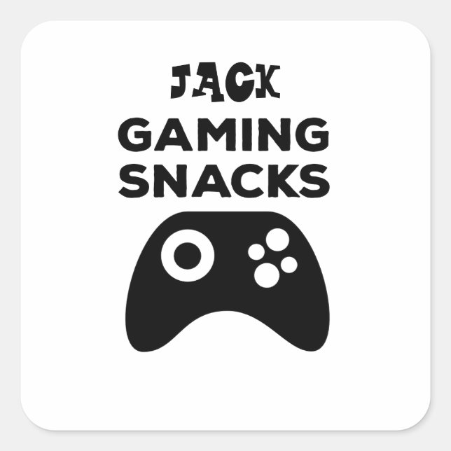 Personalized Gaming Snacks Gift Sticker (Front)
