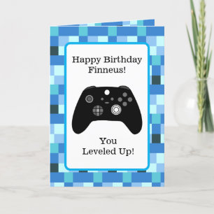 Personalized Gaming Themed Birthday Card for Boy