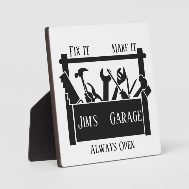 Personalized garage  plaque (Front)