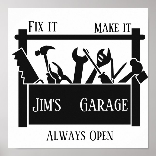 Personalized garage poster (Front)