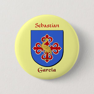 Personalized Garcia Historical Shield 2 Inch Round Button