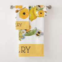 Personalized Garden Bee Sunflower Pattern