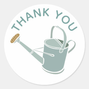 Personalized Garden Birthday Thank you Classic Round Sticker