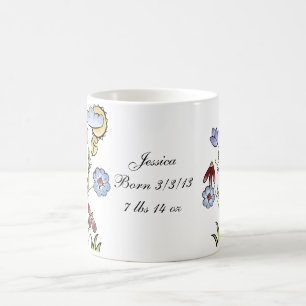 Personalized Garden Fairy Folk Art Coffee Mug