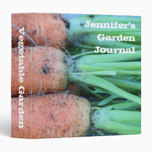 Personalized Garden Fresh Carrots Avery Binder