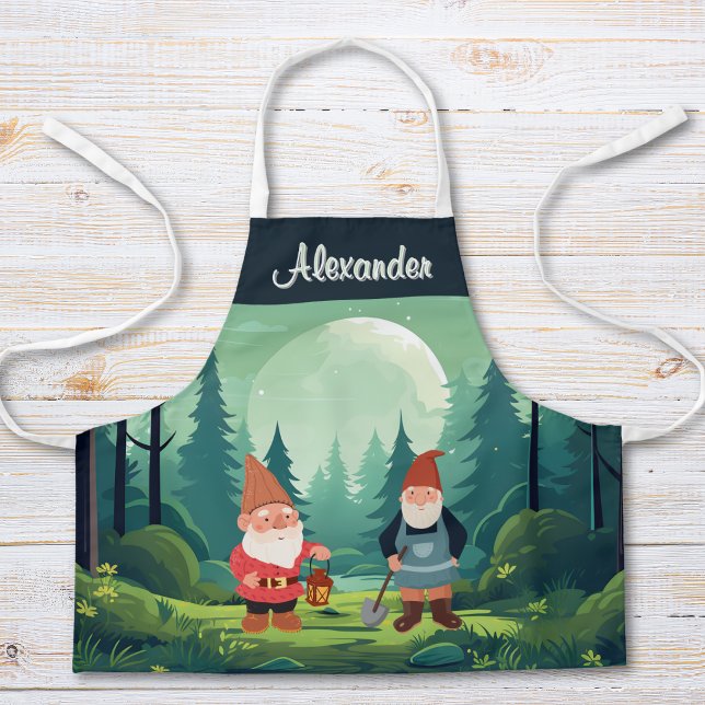 Personalized Garden Gnome Kids Apron (Creator Uploaded)