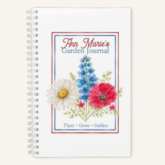 Personalized Garden Journal | Watercolor Floral
