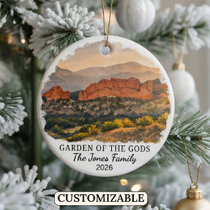 Personalized Garden of the Gods, Custom Colorado Ceramic Ornament
