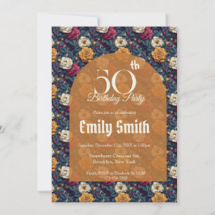 Personalized Gardenias Floral Birthday Present Invitation