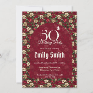 Personalized Gardenias Inspired Wife’S Birthday Invitation
