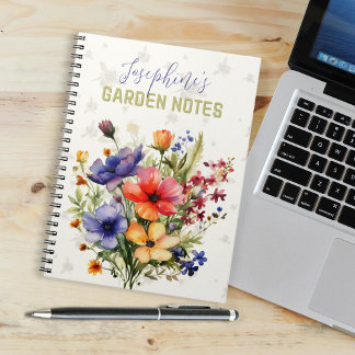 Personalized Gardening Floral Notebook