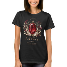 Personalized Garnet Birthstone Shirt