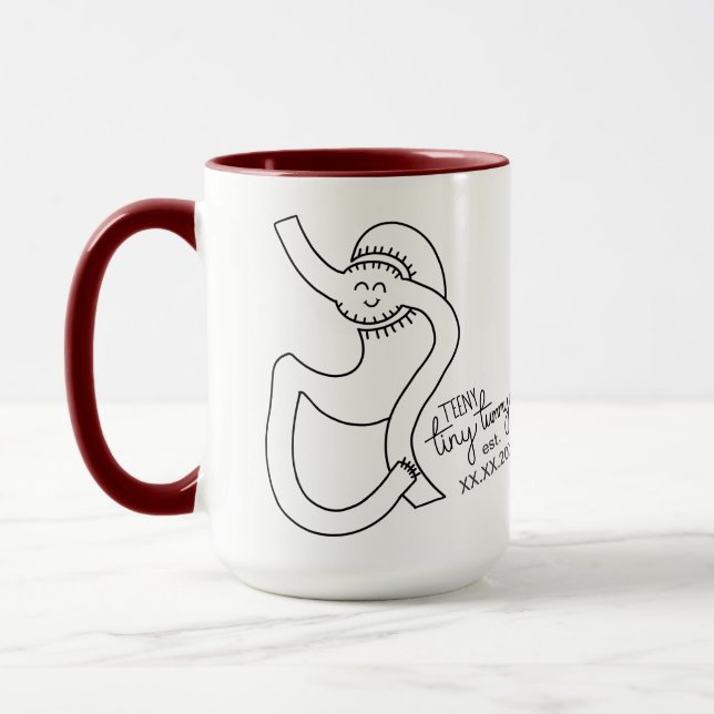 Personalized Gastric Bypass Bariatric Surgery Date Mug (Left)