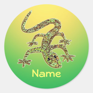 Personalized Gecko / Salamander / Lizard Stickers 