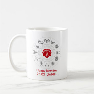 Personalized Gemini Zodiac Birthday Gift Coffee Mug