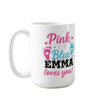 Personalized Gender Reveal Pink or Blue Baby Showe