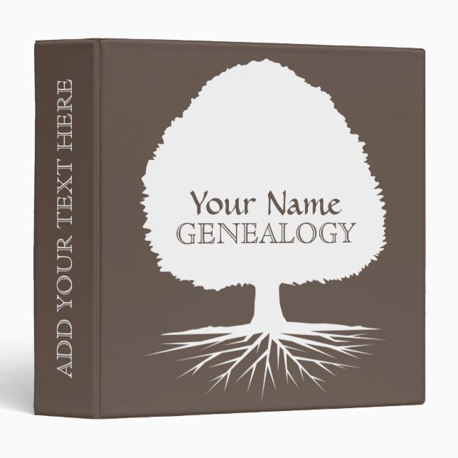 Personalized genealogy binder with family tree (Front/Spine)