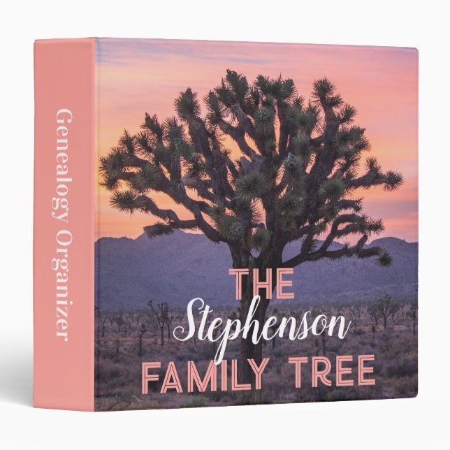 Personalized Genealogy Organizer Family Tree Binder (Front/Spine)