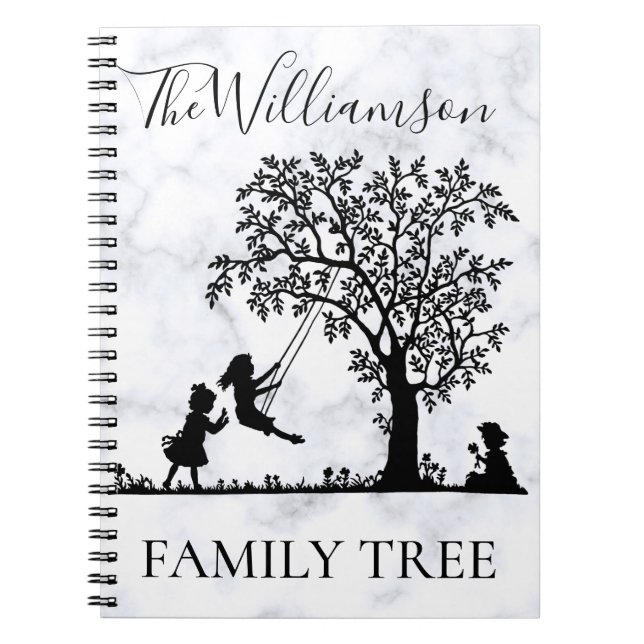 Personalized Genealogy Vintage Family Tree Notebook (Front)