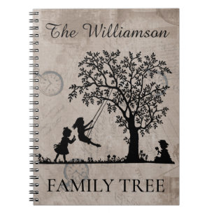 Personalized Genealogy Vintage Family Tree Notebook