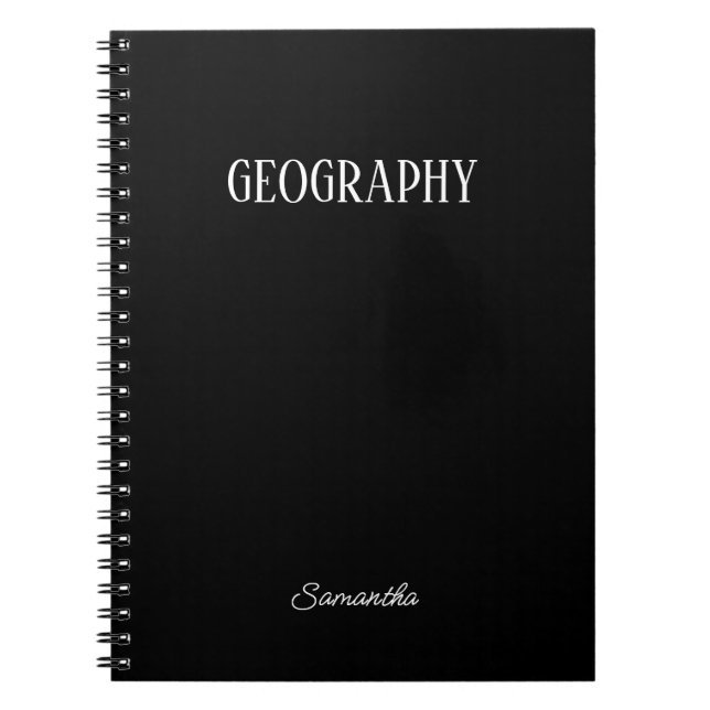  Personalized Geography Subject Notebook (Front)