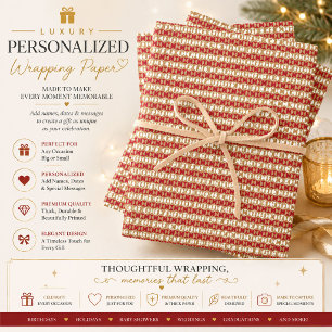 Personalized Geometric Christmas Gift Wrap