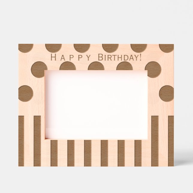 Personalized Geometric Inspired Birthday Etched Frames (Front)