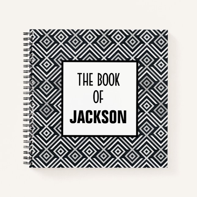 Personalized Geometric Notebook (Front)