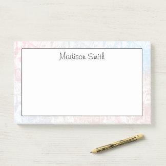 Personalized Geometric  Post-it Notes
