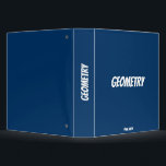 Personalized Geometry Simple Royal Blue Binder<br><div class="desc">Introducing the Deep Blue Geometry or Math Binder – where logic and order converge with effortless style. Immerse yourself in equations and geometry, fuelled by a colour that enhances concentration and analytical thinking. Personalize it for quick organization and easy identification in your backpack or locker. Elevate your math game while...</div>