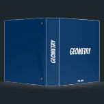 Personalized Geometry Simple Royal Blue Binder<br><div class="desc">Introducing the Deep Blue Geometry or Math Binder – where logic and order converge with effortless style. Immerse yourself in equations and geometry, fuelled by a colour that enhances concentration and analytical thinking. Personalize it for quick organization and easy identification in your backpack or locker. Elevate your math game while...</div>
