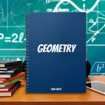 Personalized Geometry Simple Royal Blue Notebook<br><div class="desc">Introducing the Deep Blue Geometry or Math notebook – where logic and order converge with effortless style. Immerse yourself in equations and geometry, fuelled by a colour that enhances concentration and analytical thinking. Personalize it for quick organization and easy identification in your backpack or locker. Elevate your math game while...</div>