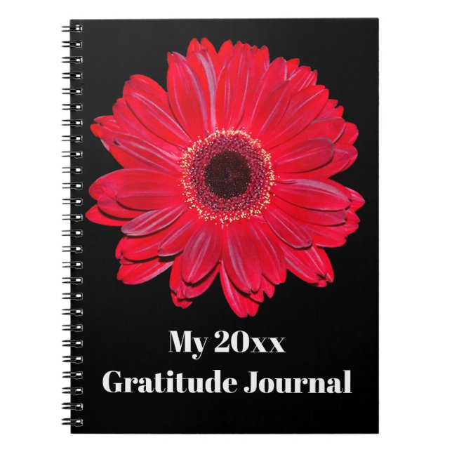 Personalized Gerbera Daisy Journal Notebook (Front)