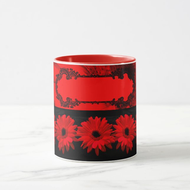 Personalized Gerbera Daisy Mug (Center)